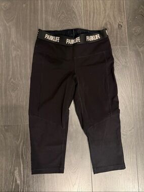 Parklife - Black Athletic Crop Leggings
